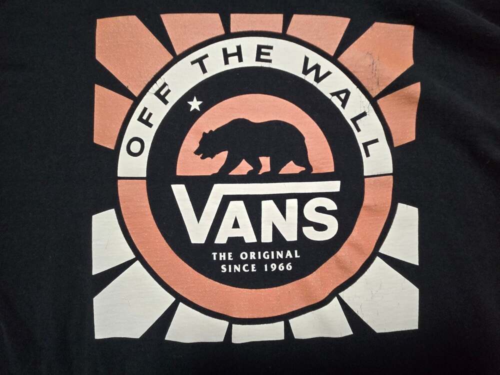 Vans Off The Wall California Bear Graphic Black T-Shirt